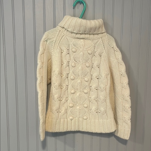 Charabia Cream Cable Knit Wool Blend Turtleneck Sweater | 6A NWT - Picture 5 of 8